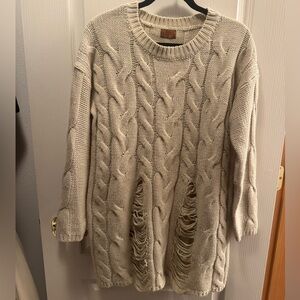 POL Cable Knit Sweater - Cream